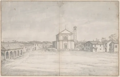 A Town Center with a Church