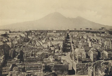 Naples: Pompeii, Panorama with Vesuvius
