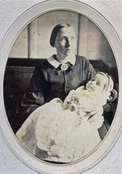 Post Mortem Portrait of a Little Girl Held by Her Mother, c.1855