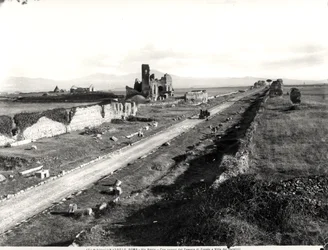View of the Via Appia with the Ruined Temple of Hercules and Villa dei Quintilii