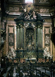 Altar of St. Ignatius at the Church of Jesus in Rome (Baroque art).