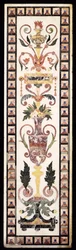 An Italian pietre dura inlaid white marble panel, Early 18th century