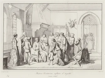Andrea Contarini refuses the dogeship