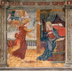 Anonymous fresco of the end of the 15th century Camerino, Monastero di Santa Chiara