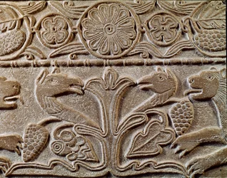 Barbarian Art of Lombardy: Pluteus of Princess Theodote (detail)
