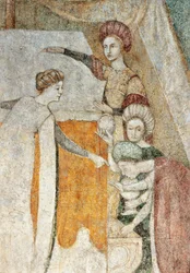 Bicocca degli Arcimboldi: 15th century fresco (detail)