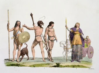 Britons, Caledonians, and Queen Boadicea, plate 4 from The History of the Nations
