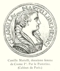 Camille Martelli, Second Wife of Cosimo I, by Pastorino, Cabinet de Paris