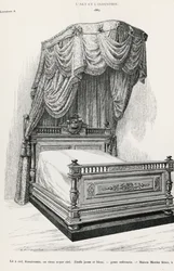 Canopy bed, by Mercier Freres, Paris, illustration from L
