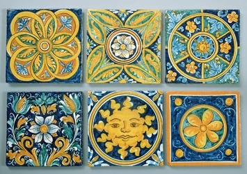 Ceramic tiles in the typical Caltagirone style