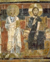 Christ in Majesty with Saints, Santa Maria Antiqua, Rome