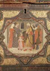 A Cassone Showing the Story of Saladin and Torello of Istria by Giovanni Boccaccio (detail)