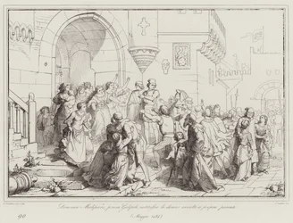 Domenico Malipiero, after capturing Gallipoli, returns the women gathered to their relatives