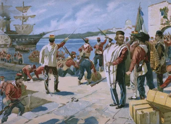 Expedition of the Thousand under the leadership of Giuseppe Garibaldi, landing at Marsala, Sicily, 1860
