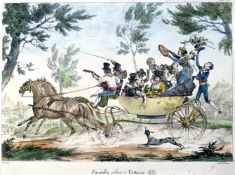 Expedition to Testaccio, near Rome, in a caratella, c.1830