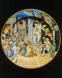 Fire of Troy, Manufacture of Urbino, Plate