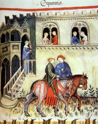 Horseriding (illustration from Tacuinum Sanitatis Codex Vindobonensis)
