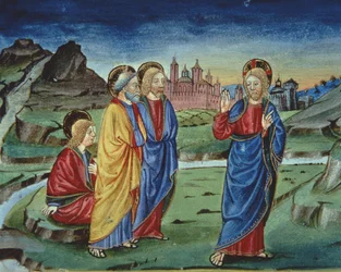 After the Transfiguration Christ Tells the Apostles Not to Reveal This Until After the Resurrection (detail)