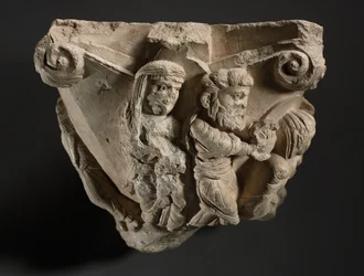 Fragment of a Capital with Scenes from Mary