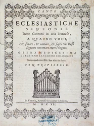 Frontispiece of musical score of Concerto 5 in 