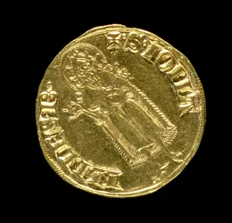 Gold Florin (reverse) Depicting St. John the Baptist, Florentine, 1252