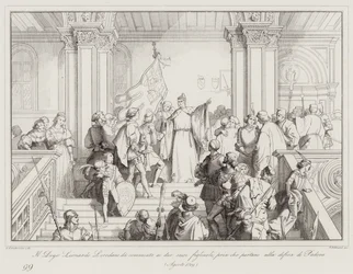 The Doge Leonardo Loredano Bids Farewell to His Two Sons Before They Depart for the Defense of Padua