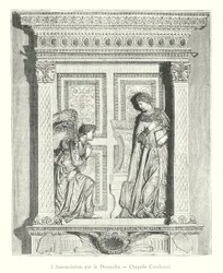 The Annunciation, by Donatello, Cavalcanti Chapel (engraving)