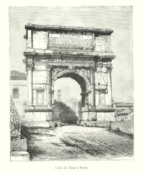 The Arch of Titus in Rome (engraving)