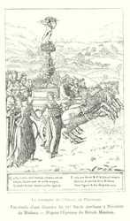 The Triumph of Love, by Petrarch, Fac-simile of a 15th Century Engraving attributed to Nicoletto da Modena, After the Proof from the British Museum (engraving)