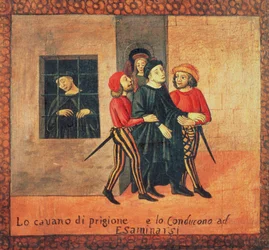 Life of Antonio di Guiseppe Rinaldeschi - Taken from Prison to be Tried (detail)