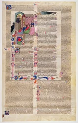 Leaf with miniature from Gratian