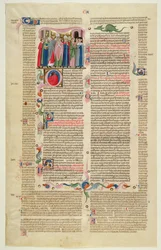 Leaf with miniature from Gratian