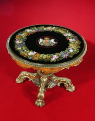 Micro-mosaic table with Norfolk and Leveson-Gower coats of arms