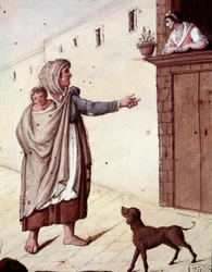 Old Neapolitan trades: a beggar woman and her child in the streets of Naples - (Old Neapolitan trades: a beggar woman), 19th century - Naples, Museo Nazionale di San Martino
