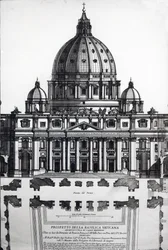 Plan of St. Peters, Rome, engraved by Alessandro Specchi