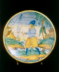 Plate with a Young Figure, Montelupo Manufacture