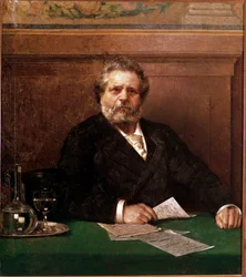 Portrait of the Italian poet Giosue Carducci. Anonymous painting. End of the 19th century Bologna, Casa Carducci