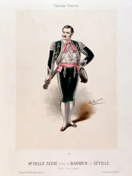Portrait of the singer Enrico delle Sedie in the 