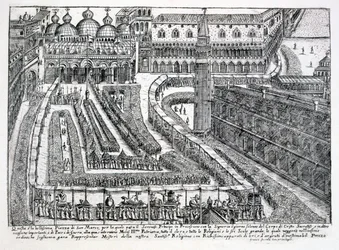 Procession for Corpus Christi in the Piazza San Marco, 1876