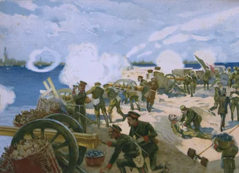 Rebellion in Venice, March 1848, illustration from an album on the history of Risorgimento made for the chocolate Talmone