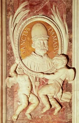 Relief of Damasus I (c.304-84) on a Nave Pilaster