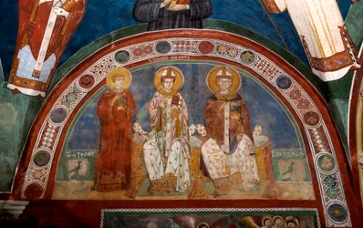 Representation of Saint Stephen, Saint Thomas Becket, and Saint Nicholas of Myra