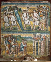Scenes from The Book of Joshua: The Ark of the Covenant Carried by Seven Priests Across the Jordan, Joshua Sends Two Spies to Jericho