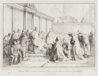 Sebastiano Veniero Honored by Turkish Merchants on the Day of His Election to the Principality