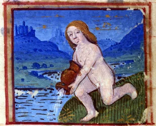 Sign of Aquarius, Italian Horoscope, mid-15th century