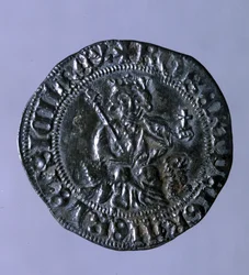 Silver coin struck at the time of King of Naples Robert I of Anjou (1275-1343)
