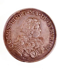 Silver Piastra from Florence, Reign of Cosimo III de