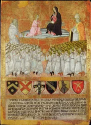 The Annunciation with St. Bernard of Clairvaux and Pope Calixtus III