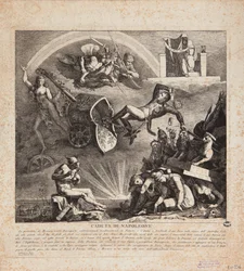 The Fall of Napoleon - Cartoon of the Fall of Italy