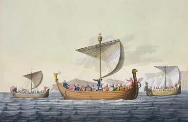 The Fleet of William the Conqueror, plate 8 from The History of the Nations